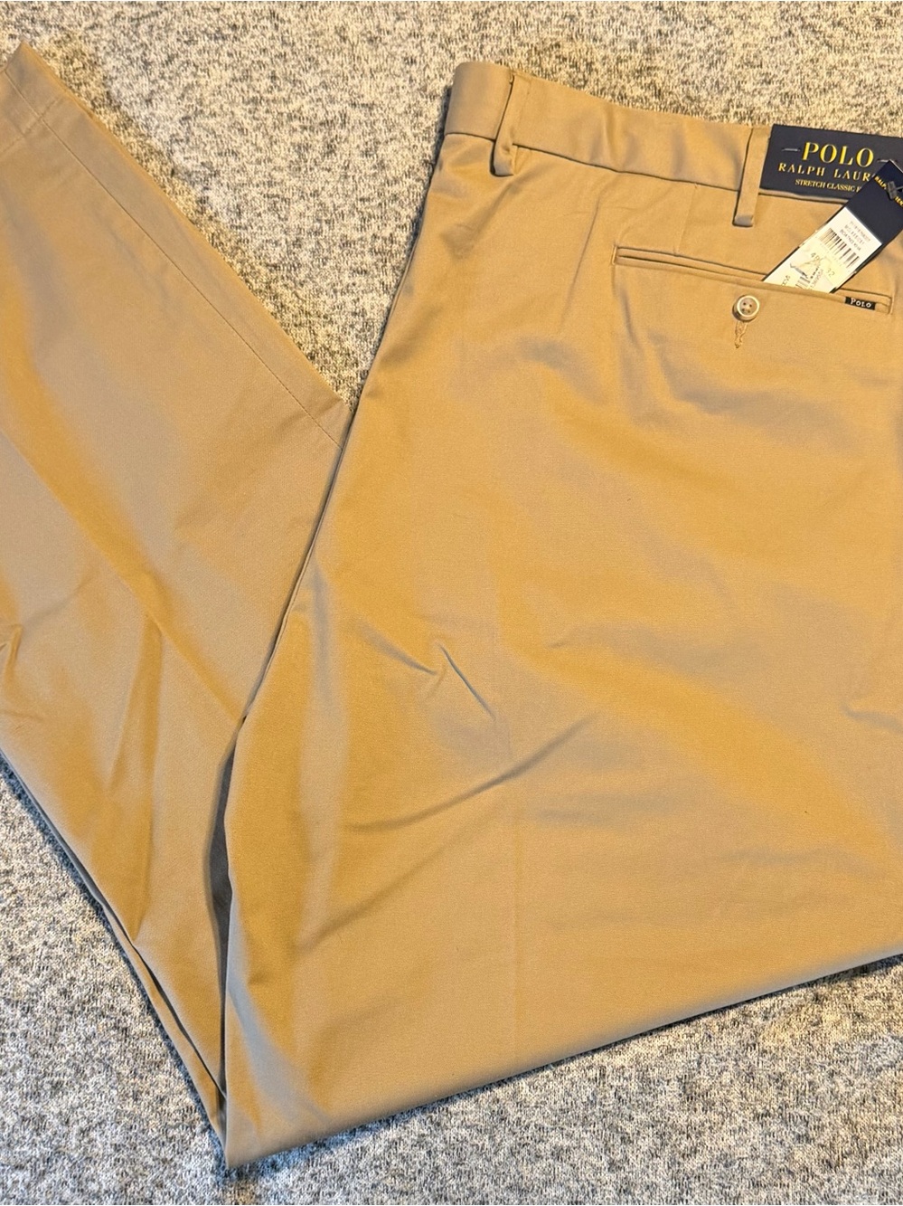 Men's POLO RALPH LAUREN Khaki Pants 48x32 NEW NWT Stretch Classic Fit  #Big&Tall